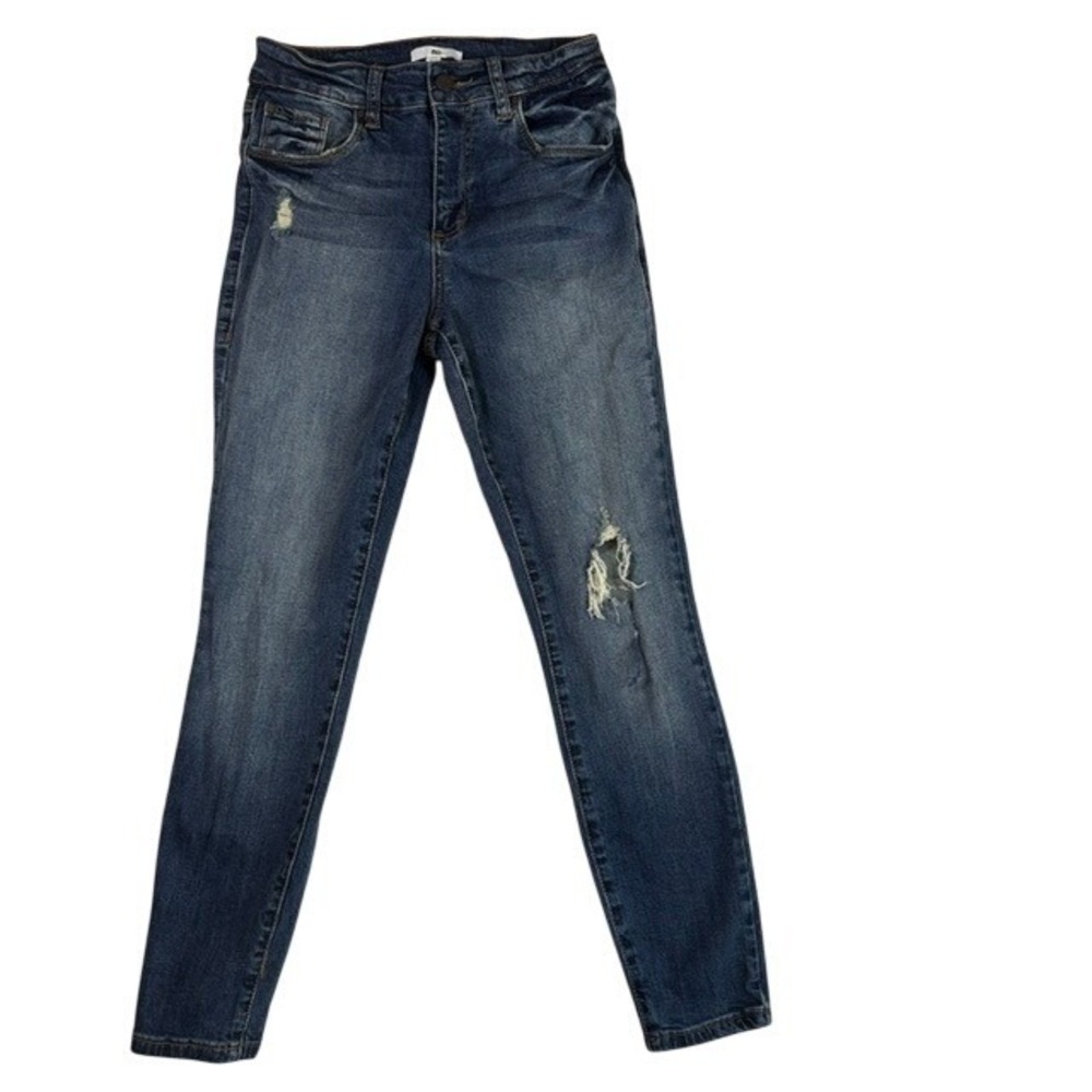 BP. Women's Distressed Denim Blue Skinny Ankle Jeans 26 Stretch